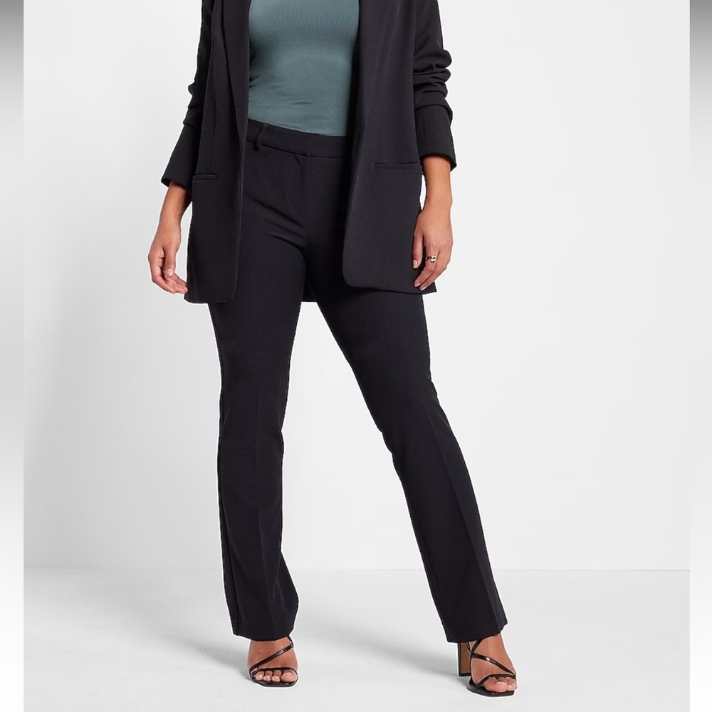 NWT EXPRESS women’s Black Editor Pants Mid Rise Bootcut Women’s 6